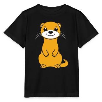 Humor little weasel - Stanley/Stella MINI CREATOR Kids’ T-Shirt - black - Front - Mikhail (115cm)