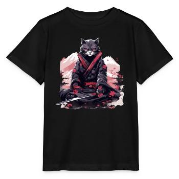 Art Japonais Chat Kawaii Anime - T-shirt bio MINI CREATOR Stanley/Stella Enfant - noir - Devant - Mikhail (115cm)