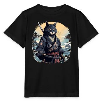 Art Japonais Chat Kawaii Anime - T-shirt bio MINI CREATOR Stanley/Stella Enfant - noir - Devant - Mikhail (115cm)