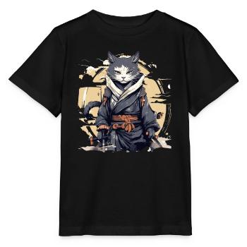 Art Japonais Chat Kawaii Anime - T-shirt bio MINI CREATOR Stanley/Stella Enfant - noir - Devant - Mikhail (115cm)
