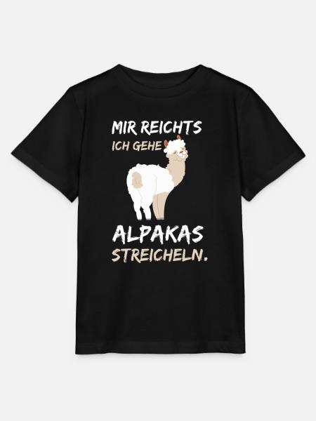 Alpaka - Mir Reichts Ich gehe Alpakas Streicheln - Stanley/Stella Kinder T-Shirt MINI CREATOR  - Schwarz