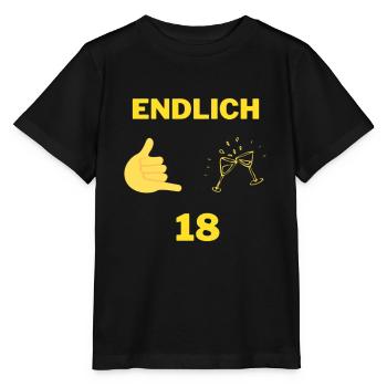 Endlich 18 - Stanley/Stella Kinder T-Shirt MINI CREATOR  - Schwarz - Vorne - Mikhail (115cm)