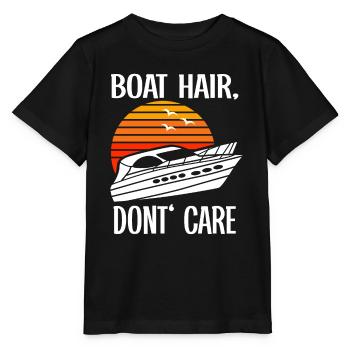 Bateau à moteur - Capitaine Bateau à moteur du lac Boater - T-shirt bio MINI CREATOR Stanley/Stella Enfant - noir - Devant - Mikhail (115cm)