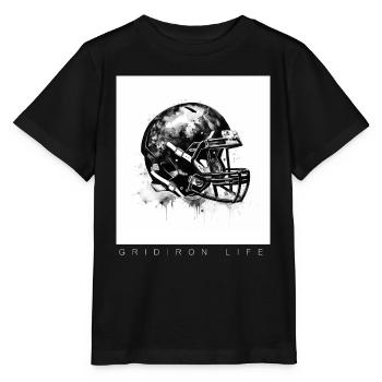 Gridiron Football American Game Touchdown-Helm - Stanley/Stella Kinder T-Shirt MINI CREATOR  - Schwarz - Vorne - Mikhail (115cm)