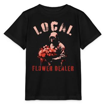 Lokaler Blumenhändler Aquarell Künstlerische Blumen - Stanley/Stella Kinder T-Shirt MINI CREATOR  - Schwarz - Vorne - Mikhail (115cm)