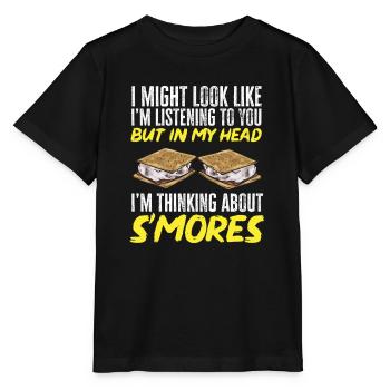 S'more Campfire Marshmallow Camping - T-shirt bio MINI CREATOR Stanley/Stella Enfant - noir - Devant - Mikhail (115cm)