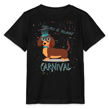 Gentleman, Teckel, Carnaval, Carnaval, Helau Alaaf - T-shirt bio MINI CREATOR Stanley/Stella Enfant - noir - Devant - Mikhail (115cm)