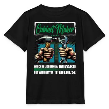 Cabinet maker Profession Saying Worker - Stanley/Stella MINI CREATOR Kids’ T-Shirt - black - Front - Mikhail (115cm)