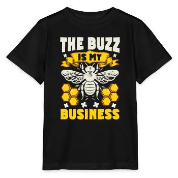 Honigbienenwebeke Hive Imkere Wabe - Stanley/Stella Kinder T-Shirt MINI CREATOR  - Schwarz - Vorne - Mikhail (115cm)