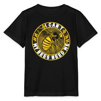 Honigbienenwebeke Hive Imkere Wabe - Stanley/Stella Kinder T-Shirt MINI CREATOR  - Schwarz - Vorne - Mikhail (115cm)