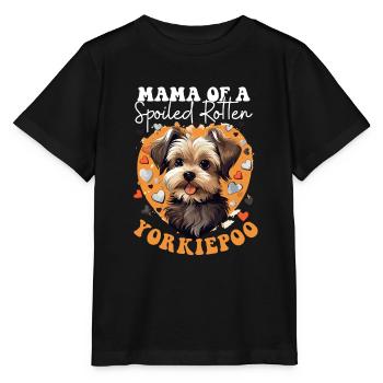 Dog Breed Pet Mama of a Spoiled Rotten Yorkiepoo - Stanley/Stella MINI CREATOR Kids’ T-Shirt - black - Front - Mikhail (115cm)