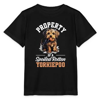 Dog Breed Property of a spoiled rotten Yorkiepoo - Stanley/Stella MINI CREATOR Kids’ T-Shirt - black - Front - Mikhail (115cm)