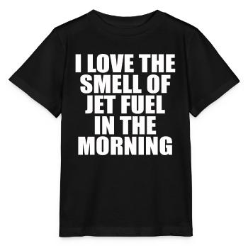 J’adore l’odeur du kérosène le matin - T-shirt bio MINI CREATOR Stanley/Stella Enfant - noir - Devant - Mikhail (115cm)