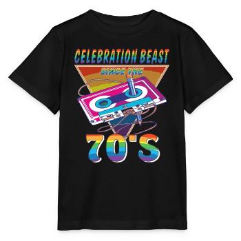 KASSETTE CELEBRATION BEAST 70ER - Stanley/Stella Kinder T-Shirt MINI CREATOR  - Schwarz - Vorne - Mikhail (115cm)