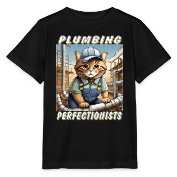 Perfectionnistes de la plomberie CAT - T-shirt bio MINI CREATOR Stanley/Stella Enfant - noir - Devant - Mikhail (115cm)