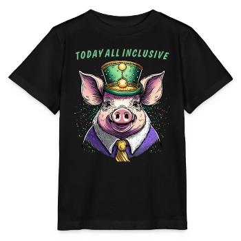 PIG TODAY ALL INCLUSIVE - Stanley/Stella MINI CREATOR Kids’ T-Shirt - black - Front - Mikhail (115cm)