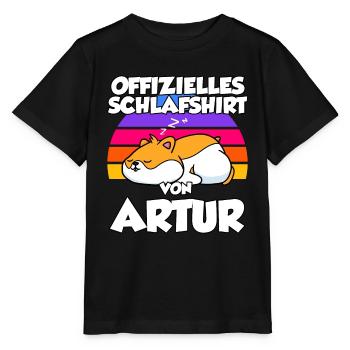 Offizielles Schlafshirt Von Artur - Stanley/Stella Kinder T-Shirt MINI CREATOR  - Schwarz - Vorne - Mikhail (115cm)