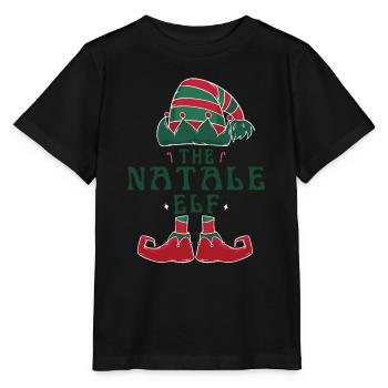 Der Natale Elf Pyjama für lustige Weihnachtsfeiertage - Stanley/Stella Kinder T-Shirt MINI CREATOR  - Schwarz - Vorne - Mikhail (115cm)