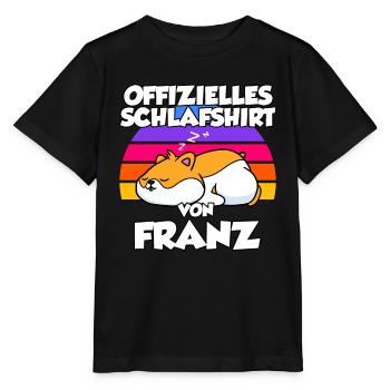 Offizielles Schlafshirt Von Franz - Stanley/Stella Kinder T-Shirt MINI CREATOR  - Schwarz - Vorne - Mikhail (115cm)