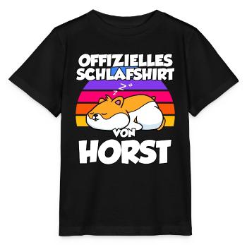 Offizielles Schlafshirt Von Horst - Stanley/Stella Kinder T-Shirt MINI CREATOR  - Schwarz - Vorne - Mikhail (115cm)