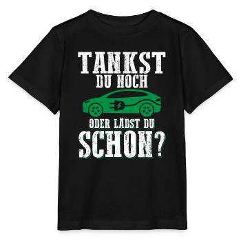 Tankst Du Noch Oder Lädst Du Schon? - Stanley/Stella Kinder T-Shirt MINI CREATOR  - Schwarz - Vorne - Mikhail (115cm)