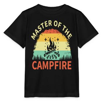 Master of the Campfire - Stanley/Stella Kinder T-Shirt MINI CREATOR  - Schwarz - Vorne - Mikhail (115cm)