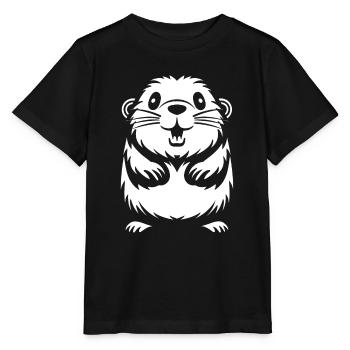 Und täglich grüßt das Murmeltier - Stanley/Stella Kinder T-Shirt MINI CREATOR  - Schwarz - Vorne - Mikhail (115cm)