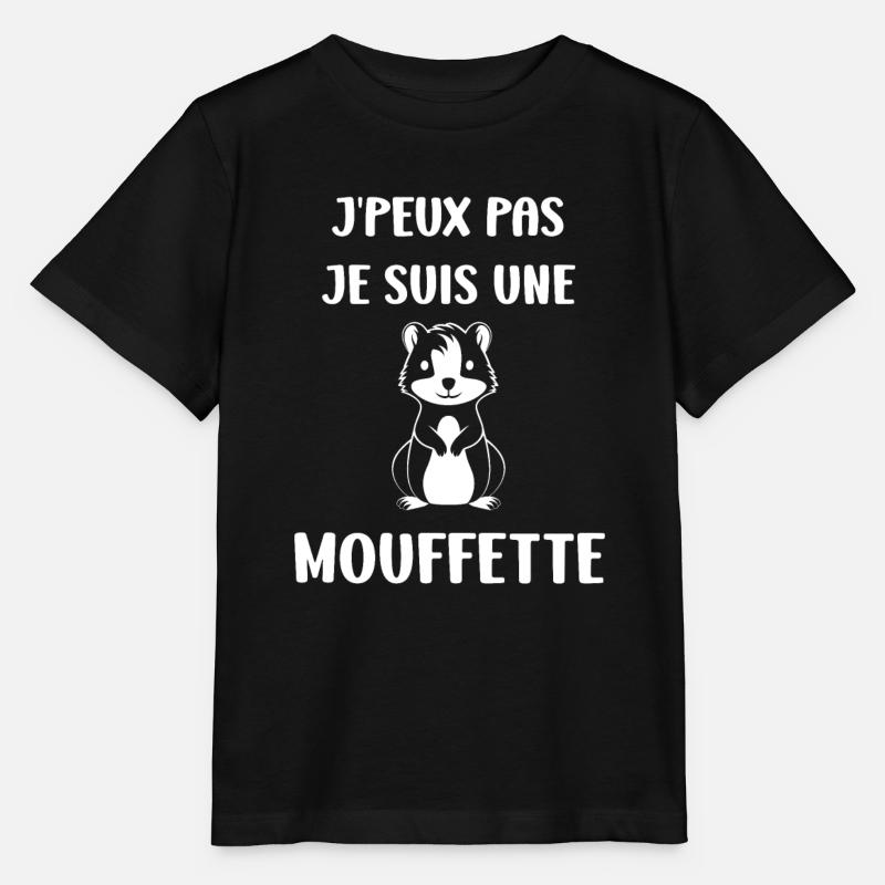 Humour Mouffette - T-shirt bio MINI CREATOR Stanley/Stella Enfant - noir