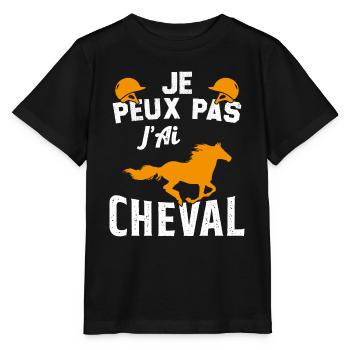 Ich kann nicht, ich habe ein Pferd - Stanley/Stella Kinder T-Shirt MINI CREATOR  - Schwarz - Vorne - Mikhail (115cm)