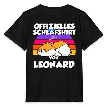 Offizielles Schlafshirt Von Leonard - Stanley/Stella Kinder T-Shirt MINI CREATOR  - Schwarz - Vorne - Mikhail (115cm)