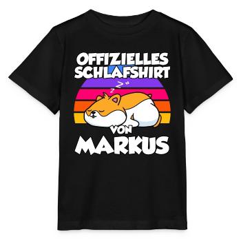 Offizielles Schlafshirt Von Markus - Stanley/Stella Kinder T-Shirt MINI CREATOR  - Schwarz - Vorne - Mikhail (115cm)