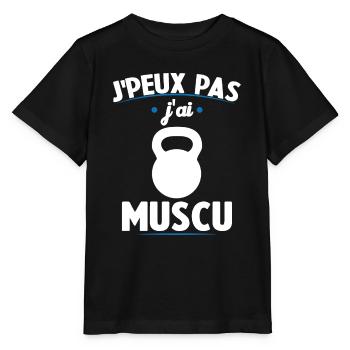 I can't I worked out - Stanley/Stella MINI CREATOR Kids’ T-Shirt - black - Front - Mikhail (115cm)