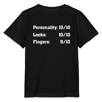 Drôle d’amputateur de doigt amputule le doigt manquant - T-shirt bio MINI CREATOR Stanley/Stella Enfant - noir - Devant - Mikhail (115cm)