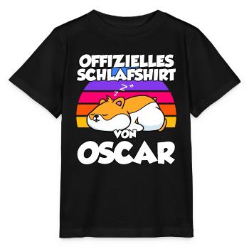 Offizielles Schlafshirt Von Oscar - Stanley/Stella Kinder T-Shirt MINI CREATOR  - Schwarz - Vorne - Mikhail (115cm)