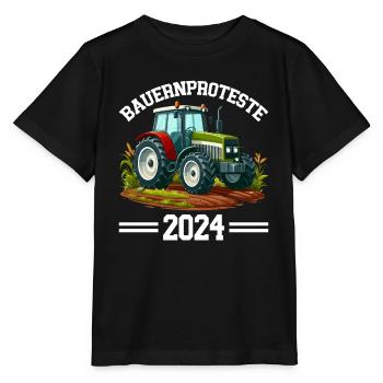 Einheit und Entschlossenheit in der Landwirtschaft - Stanley/Stella Kinder T-Shirt MINI CREATOR  - Schwarz - Vorne - Mikhail (115cm)
