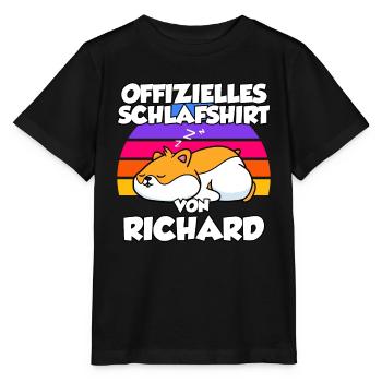 Offizielles Schlafshirt Von Richard - Stanley/Stella Kinder T-Shirt MINI CREATOR  - Schwarz - Vorne - Mikhail (115cm)