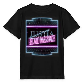 snake snakes shirts present gift idea - Stanley/Stella MINI CREATOR Kids’ T-Shirt - black - Front - Mikhail (115cm)