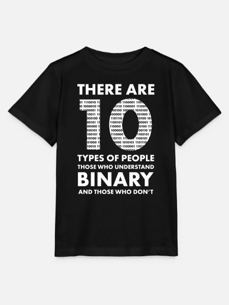 10 Types Of People Binary Funny Programming Geek - Stanley/Stella MINI CREATOR Kids’ T-Shirt - black