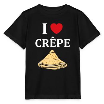 Crêpes Bretagne humour crêpe - T-shirt bio MINI CREATOR Stanley/Stella Enfant - noir - Devant - Mikhail (115cm)