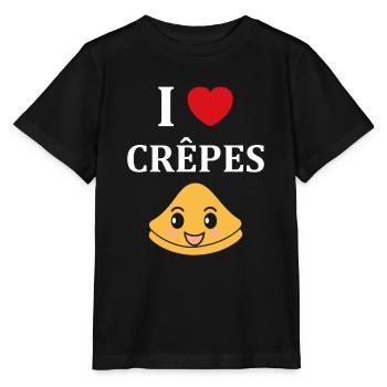 Crêpes Bretagne humour crêpe - T-shirt bio MINI CREATOR Stanley/Stella Enfant - noir - Devant - Mikhail (115cm)