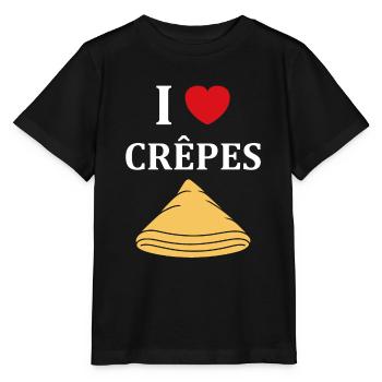 Crêpes Bretagne humour crêpe - T-shirt bio MINI CREATOR Stanley/Stella Enfant - noir - Devant - Mikhail (115cm)