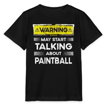 Talking about Paintball funny - Stanley/Stella MINI CREATOR Kids’ T-Shirt - black - Front - Mikhail (115cm)