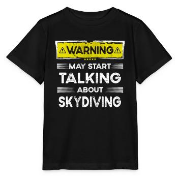 Talking about Skydiving funny - Stanley/Stella MINI CREATOR Kids’ T-Shirt - black - Front - Mikhail (115cm)
