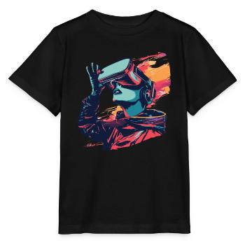 Virtual Reality - Immerse yourself in a - Stanley/Stella MINI CREATOR Kids’ T-Shirt - black - Front - Mikhail (115cm)