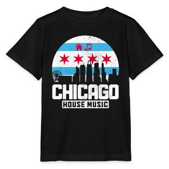 Chicago House Music Illinois - Stanley/Stella Kinder T-Shirt MINI CREATOR  - Schwarz - Vorne - Mikhail (115cm)