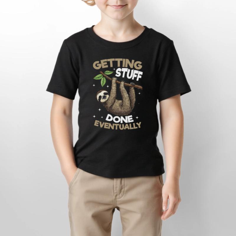 Funny Lazy Sloth Getting stuff done, eventually Stanley/Stella MINI CREATOR Kids’ T-Shirt