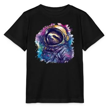 Astronaute paresseux - Un voyage dans l’espace - T-shirt bio MINI CREATOR Stanley/Stella Enfant - noir - Devant - Mikhail (115cm)