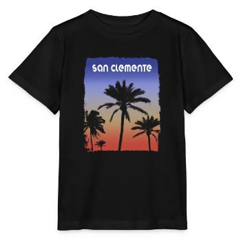 San Clemente California Sonnenuntergang Urlaubssouvenir - Stanley/Stella Kinder T-Shirt MINI CREATOR  - Schwarz - Vorne - Mikhail (115cm)