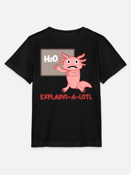 Axolotl Teaching Teacher Axolotls - Stanley/Stella Kinder T-Shirt MINI CREATOR - Schwarz