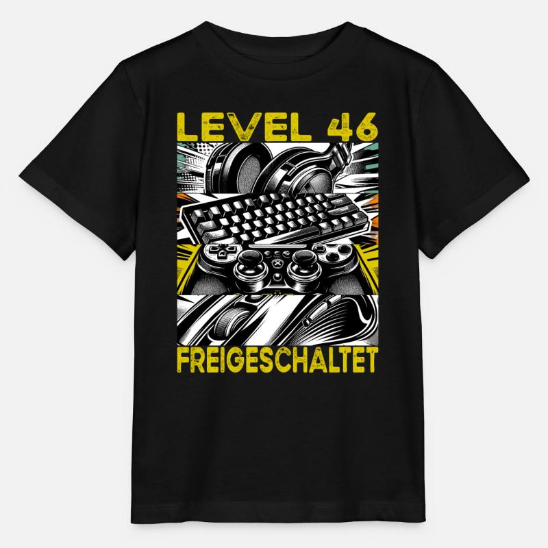 Geburtstag Level 46 freigeschaltet Gaming & Zocker - Stanley/Stella Kinder T-Shirt MINI CREATOR  - Schwarz